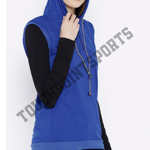 Haut court d'entraînement poids lourd personnalisé pull sweat vente en gros sweat-shirt tricoté à capuche design uni pour l'été hiver - Product Image 1