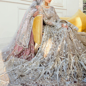 Filet en mousseline de soie brodée, lourde main, vente en gros, livraison gratuite, inde et pakistan, robe de Boutique - Product Image 3