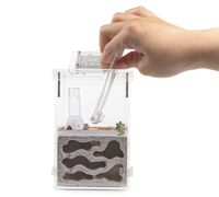 Maison d'éléphants classique en plastique transparent confortable et écologique, accessoires et fournitures pour fourmis, 9x9x14cm, toutes saisons