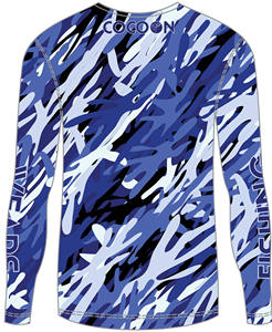 Camisa de pesca personalizada, nuevo diseño, Cheetah/Leopard, Camo FPS 50 + 100% poliéster, microenclavamiento 130-160 gsm, protección UV - Product Image 4