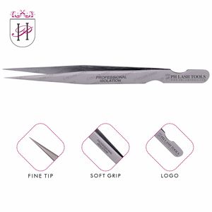 Pincettes à pointe droite pour Extension de cils, en acier inoxydable, produit de haute qualité, privée, - Product Image 2