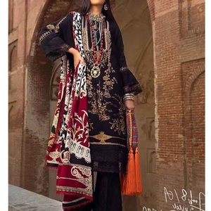 ชุดเดรสผู้หญิงสีฟ้าอ่อน ผ้าลอน สวย น่ารัก ขายดี ชุดสตรีปากีสถาน ชุดอินเดียสำหรับฤดูหนาว - Product Image 6