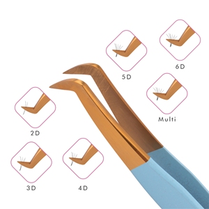 <b>Volume</b> Tweezers, 75 Degree Russian <b>Volume</b> Tweezer 100% Best Quality <b>Volume</b> Tweezers Private Label for <b>Volume</b> Pick Up Hand Tested - Product Image 4
