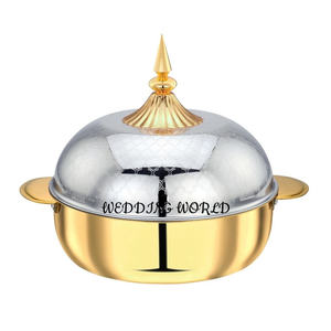 Hotpot en acier inoxydable d'excellente qualité Casserole faite à la main Hot Selling Designer Chauffe-plats de luxe en métal - Product Image 1