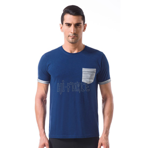 Unisex Cotton T-Shirt with Custom Logo Print Yarn Dyed Plain Design for Men - Product Image 6