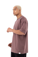 Kaos Oblong Lengan Pendek Warna Plum Ukuran Besar Plus Size Kasual Bahan Katun Organik 100% Ramah Lingkungan Baru