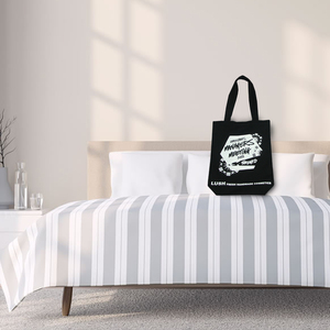 Sac fourre-tout en toile de coton blanc écologique de 9,5 oz, motif géométrique, personnalisable, avec poignée robuste, vente en gros équitable - Product Image 4