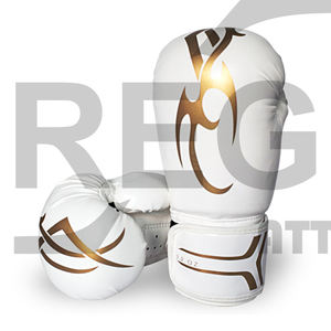 Gants de boxe professionnels personnalisés bon marché, Logo personnalisé d'usine de chine Offre Spéciale produit dans un noir, rouge et bleu chinois - Product Image 5