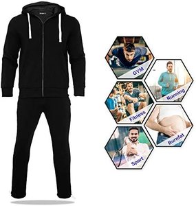 ชุดวอร์มผ้าแบบมีฮู้ดผ้าหนาเฮฟวี่เวทสำหรับผู้ชาย,ชุดวอร์มแบบดึงเชือกสองชิ้นไม่มีรอยยับ - Product Image 1