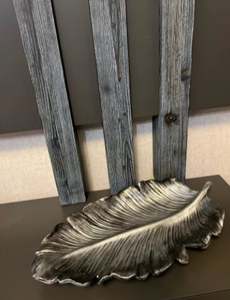 Leaf Shape Food <b>Storage</b> <b>Tray</b> in Aluminum with Medium Size Design Perfect for Wedding and Event Tabletop Serving Set - Product Image 2