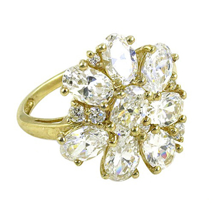 Classic <b>CZ</b> <b>Rings</b> Cubic Zirconia <b>Rings</b> 925 Silver Gold Plated <b>Ring</b> - Product Image 3
