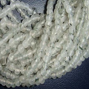 Bola redonda de cuarzo rutilada Natural, cuentas de piedras preciosas de tamaño 4mm, longitud de hilo de 13 pulgadas para fabricación de joyas DIY, precio al por mayor - Product Image 1