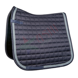 Almohadillas de sillín de doma acolchadas cruzadas de alta calidad, almohadillas de sillín de equitación ecuestre de polialgodón de Color verde hechas en Pakistán - Product Image 5