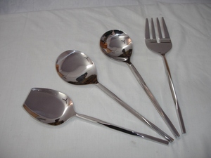 Ensemble de couverts de luxe moderne et élégant en métal réutilisable, couteau, fourchette, cuillère, couverts de voyage pour une utilisation en cuisine - Product Image 2