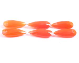 หินลูกแพร์ Briolette ทรงหลวม15X7มม.,พลอยคาเนเลียนธรรมชาติทำเครื่องประดับ - Product Image 3