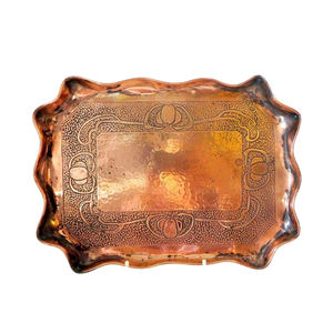 <b>Sweet</b> Or Food Serving Tray Dry Fruits And Dates Server Dishes Pure Copper Serving Tray At Low Price - Product Image 1