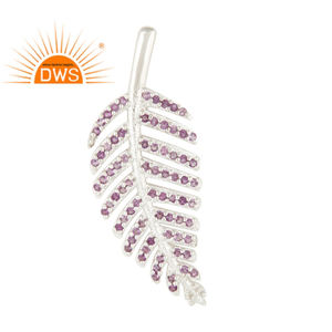 เครื่องประดับอัญมณีอเมทิสต์ธรรมชาติจากผู้ผลิตเครื่องประดับเงินดีไซน์เนอร์เครื่องประดับจี้เงิน - Product Image 1