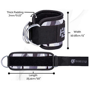 Correa de Tobillo Acolchada para Ejercicio, Fitness y Deportes, Correas de Tobillo de Algodón y Nailon para Entrenamiento - Product Image 6