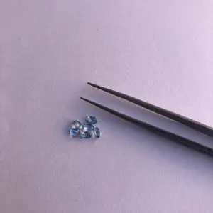 Piedra de Topacio Azul suizo Natural de 4x3mm, corte ovalado facetado, piedras preciosas sueltas al por mayor, fabricante, tienda en línea, ofertas de liquidación, venta DIY