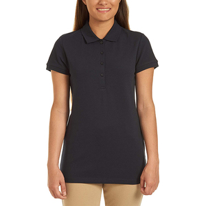 Polo de manga corta para mujer con logotipo personalizado de algodón 100% de alta marca, novedad - Product Image 1