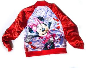 OEM al por mayor personalizado satén Varsity chaqueta de alta calidad Digital impreso béisbol Stand Collar a prueba de viento transpirable para el invierno - Product Image 5