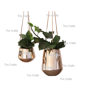 Juego de Dos Macetas de Hierro Color Dorado con Decoración de Jardín de Calidad Deluxe, Macetas para Plantas a Precios Razonables - Product Image 5