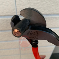 Coupe-câble métrique de précision OEM FUJIYA F-60, lame de coupe robuste en acier CR MO, surface polie industrielle, poignée avec revêtement PVC rouge
