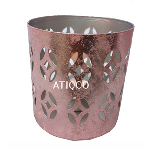 Silver Leaf Design Iron Votive <b>Candle</b> Holders Latest & Unique Design Metal <b>White</b> & Black <b>Candle</b> Stand Decoration for Function - Product Image 6