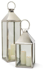 โคมไฟสแตนเลสที่มีกระจกตกแต่งเทศกาลบ้านเหล็กและแก้วโคมไฟโบราณ - Product Image 6