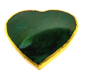Posavasos Natural de alta calidad, posavasos de corazón de piedra de nefrita de Jade verde, posavasos de cristal, piedras preciosas curativas para beber con regalo de café - Product Image 6