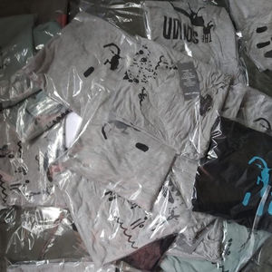 Lote de ropa de Bangladesh: Blusa holgada de algodón con hombros descubiertos y estampado para mujer, camiseta de manga corta informal de verano - Product Image 5