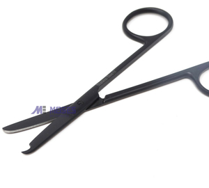 Tijeras de costura de 4,5 ", delicadas, con gancho de extracción de sutura, color negro - Product Image 5