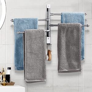 Portasciugamani da parete a quattro barre portasciugamani da <span class=keywords><strong>bagno</strong></span> <span class=keywords><strong>salvaspazio</strong></span> portasciugamani in alluminio per interni esterni - Product Image 6