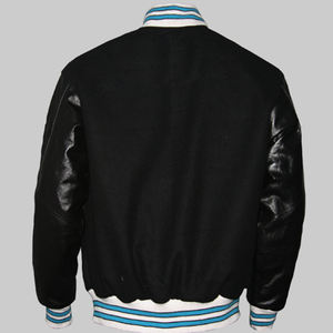 Huzaifa produits personnalisé nouveau hommes veste d'hiver respirant Style Vintage véritable noir laine manches toile tissu avant - Product Image 4