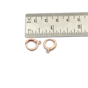 ชุดเครื่องประดับที่ยอดเยี่ยมของต่างหูห่วง Diy ทำเครื่องประดับโลหะกุหลาบทองคู่ต่างหูห่วงอุปทานองค์ประกอบการค้นพบ - Product Image 2