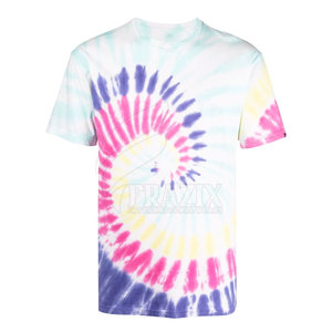 เสื้อยืดสีขาวโอเวอร์ไซส์สำหรับผู้ชายผ้าถักย้อมสีล้วนสำหรับฤดูร้อน - Product Image 1