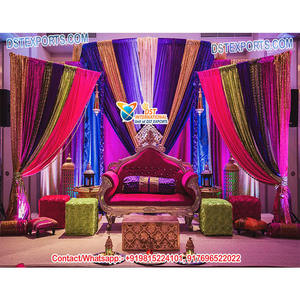 โซฟาคู่รักสำหรับงานแต่งงานกลางคืนเมห์นดี  บนเวทีงานสังฆีต  สวยงาม น้ำหนักเบา ทำจากไฟเบอร์กลาส ปรับแต่งขนาดและสีได้ - Product Image 1