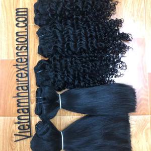 Extensions de cheveux vierges Remy du Vietnam, tissées à la machine, lisses et soyeuses, ondulées - Product Image 3