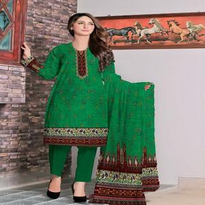 Trajes de césped de mujer de algodón Shalwar Kameez para India y Pakistán - Product Image 1