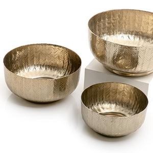 Juego de calidad superior de 3 cuencos redondos para aperitivos de diferentes tamaños, cuenco para servir dátiles de metal personalizado para fiestas de boda - Product Image 2