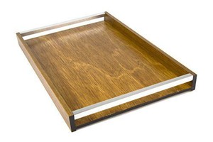 Bandeja de Servir de Madera Hecha a Mano por el Fabricante, Ecológica, con Logotipo Personalizado Grabado, Acabado Pulido 'Make India' de Grado Doméstico B.S. - Product Image 3