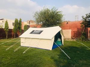 Tienda de campaña de rescate de lona impermeable de algodón 100% de alta calidad estilo de cresta de doble mosca para Refugiados de Emergencia - Product Image 4