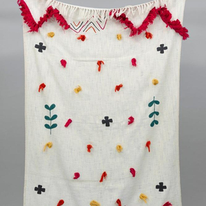 Manta de Algodón con Borlas Hecha a Mano - Product Image 1