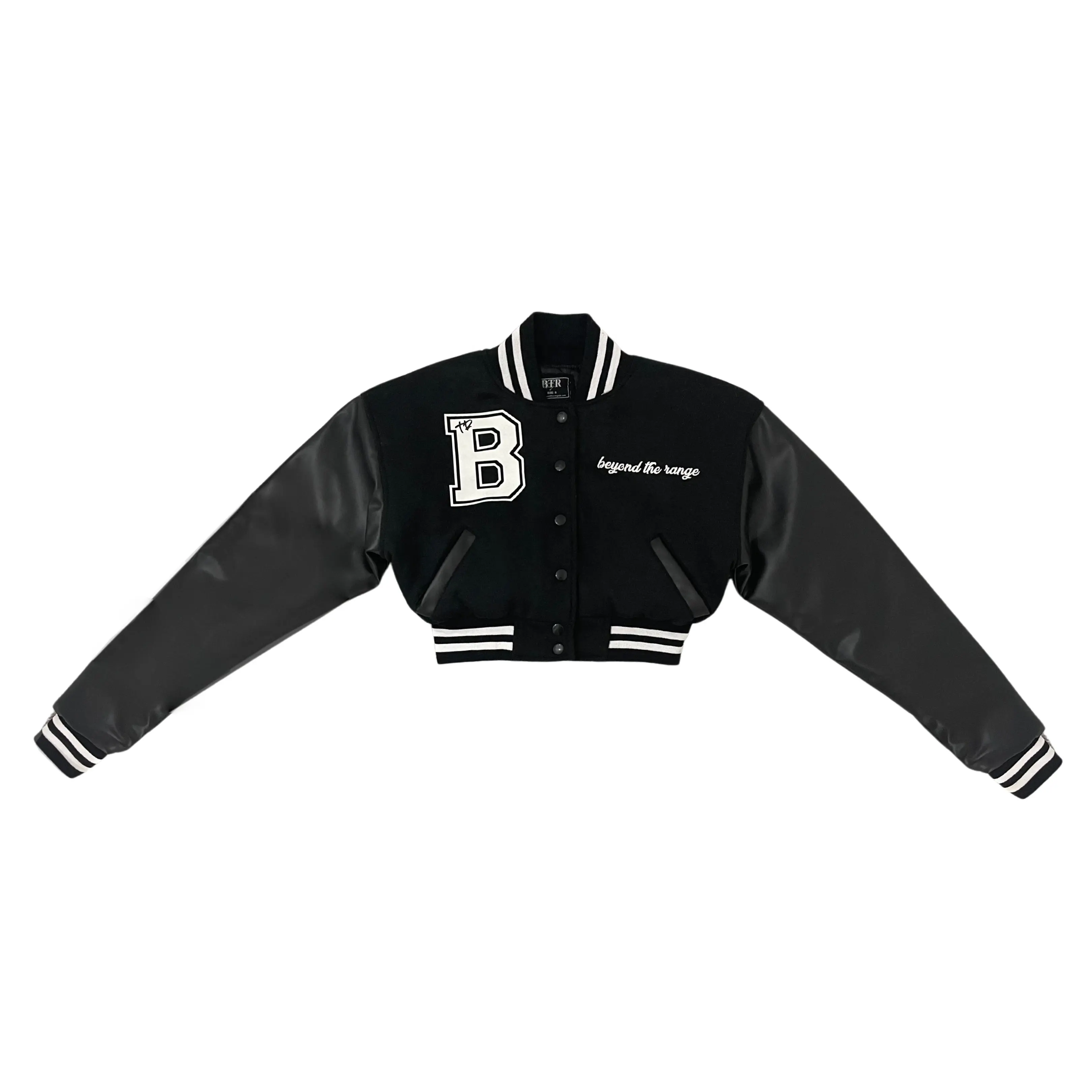 High Quality Custom Wool Body Leather Sleeves Letterman Jacket with Chenille Embroidery women crop varsity jackets