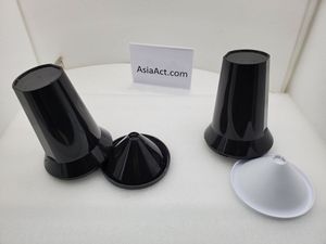 Black Plastic Ice <b>Bucket</b> <b>With</b> <b>Lid</b> Double Wall Round Minimalist Design For Party Use - Product Image 2