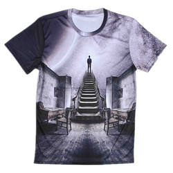 Camiseta de poliéster con estampado 3D para hombre, camisa de sublimación, personalizada, promocional - Product Image 6