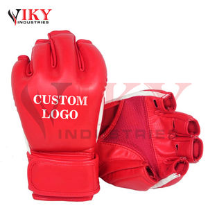 Gants de boxe MMA en cuir véritable ou PU / Muay Thai Kick Boxing - Product Image 2