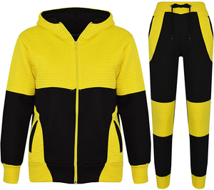 Custom Yellow & black Tracksuit Sweatsuit Men And Women Soccer Training Jacket Tracksuit <b>Jogging</b> <b>Suits</b> - Product Image 1