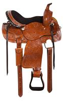 Ensemble de selle anglaise en cuir véritable Y&Z de qualité supérieure, avec siège souple en fibre, arceau en acier inoxydable durable, pour l'équitation western et le barrel racing