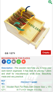 GS 1271 Support en bois pour pinces Outils de bijouterie en métal pour bijoutiers Moulage de bijouterie Polissage avec outils de gravure Établis - Product Image 2